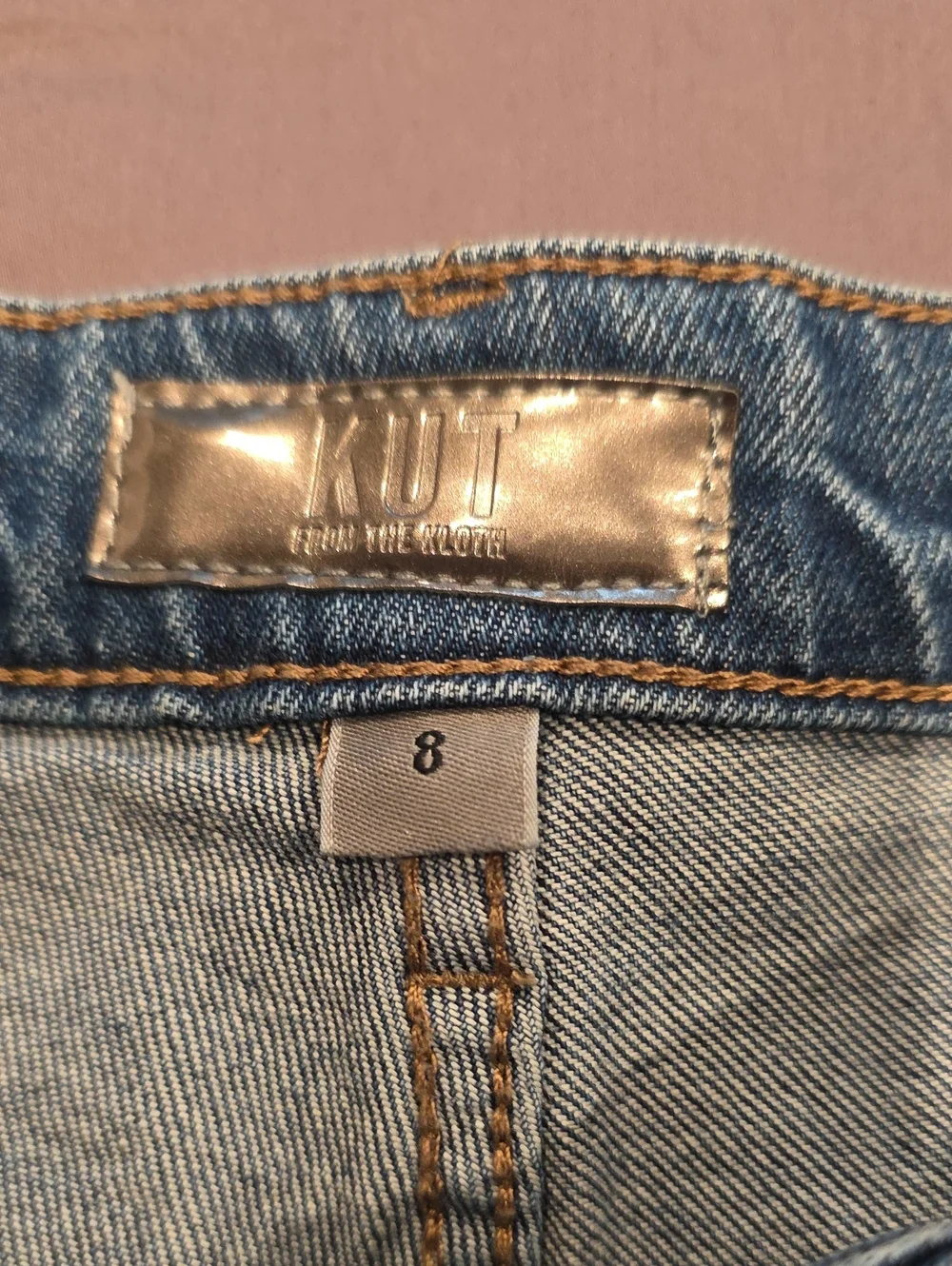 Kut from the Kloth Distressed Frayed Hem Denim Jean Shorts Size 8